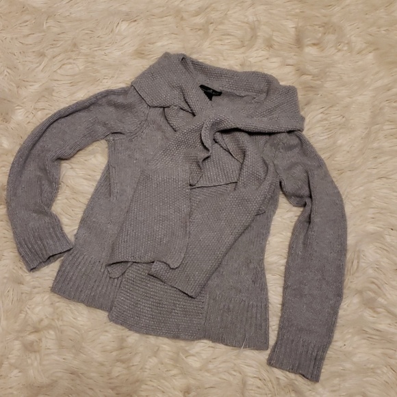 sweater with attached scarf